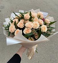 Букет Кремовые розы Латте в Токарево